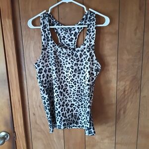 Evolution & Creation Cheetah Print Tank Top Women’s Size L Sleeveless Stretch